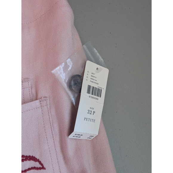 NWD Maeve The Junie Embroidered High-Rise Flare Pants Sz 32P Pink #7C503 - Picture 7 of 16